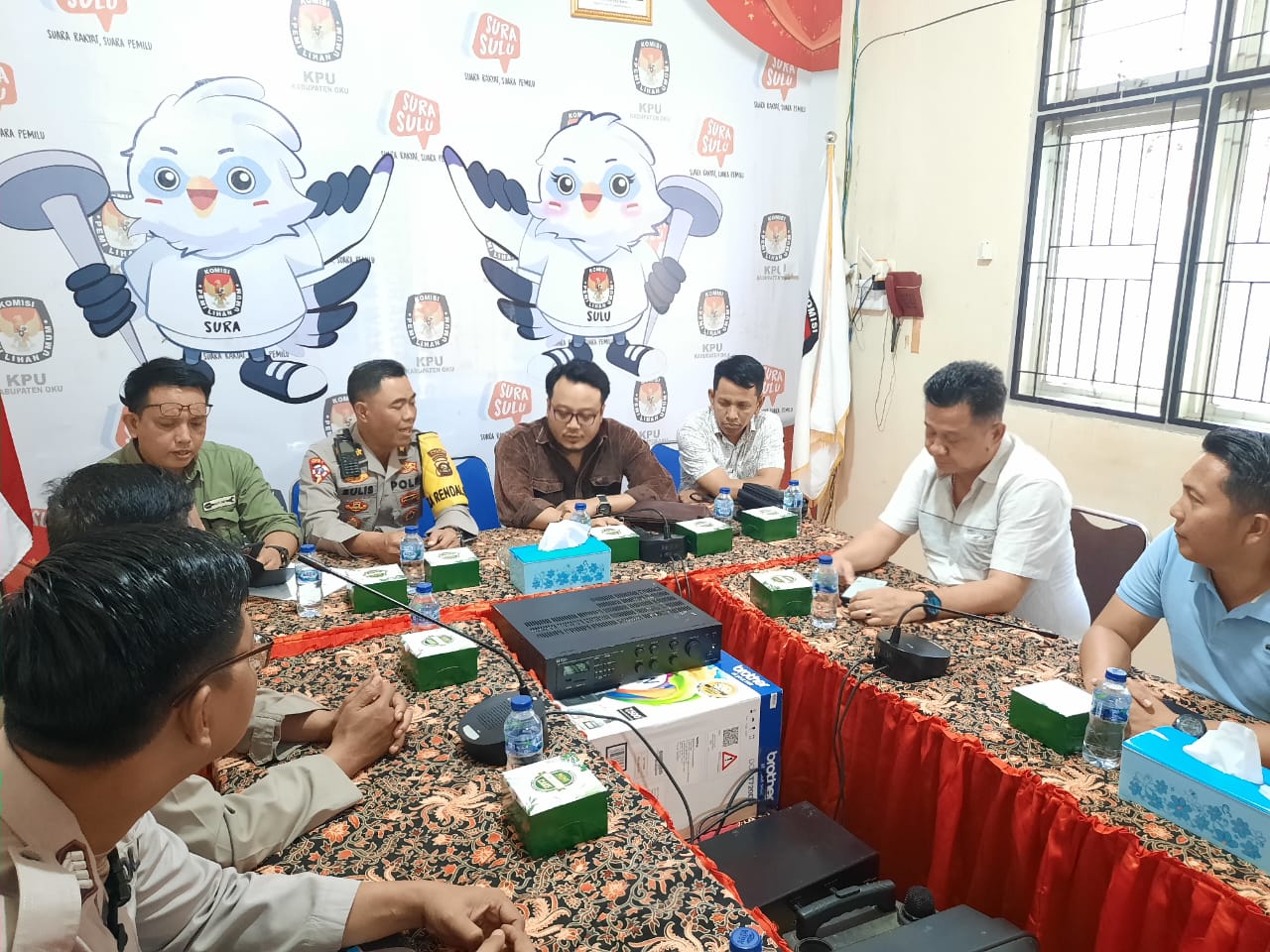 Polres OKU Jalin Komunikasi dan Silaturahmi Bersama Ketua KPU Jelang Pilkada